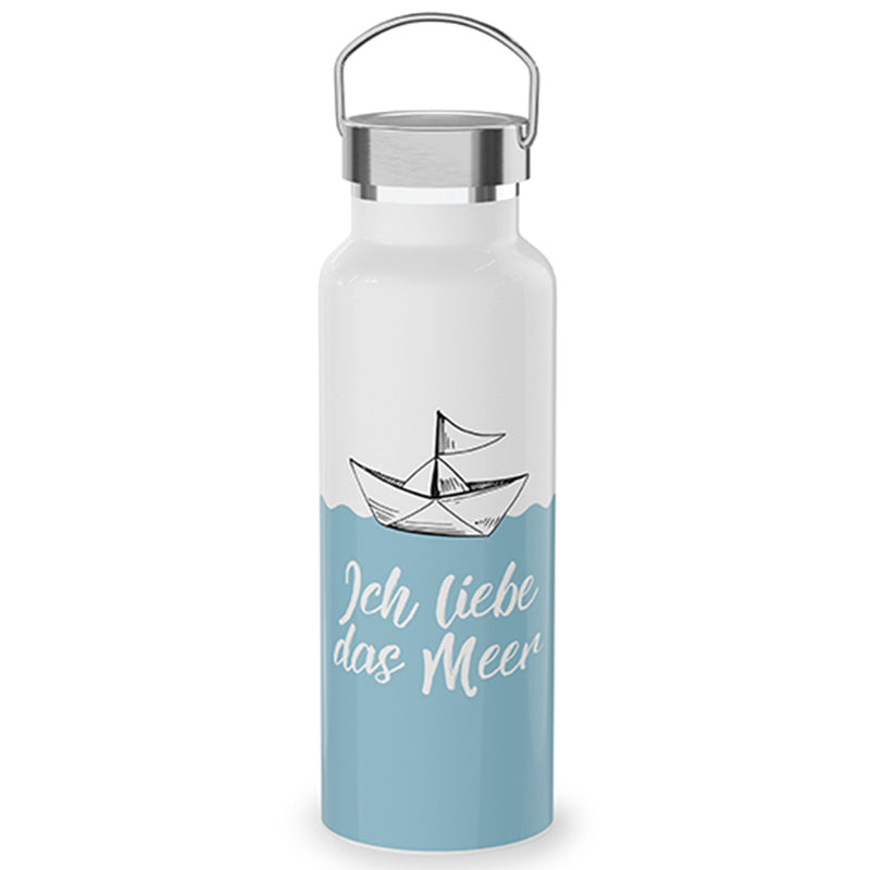 Thermoflasche Ich liebe das Meer