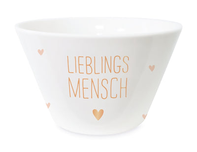 Müslischale Lieblingsmensch weiß