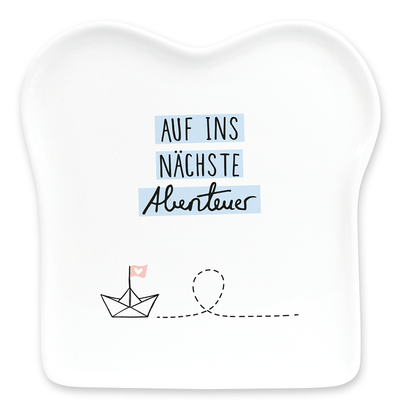 Toastteller Auf ins nächste Abenteuer weiß