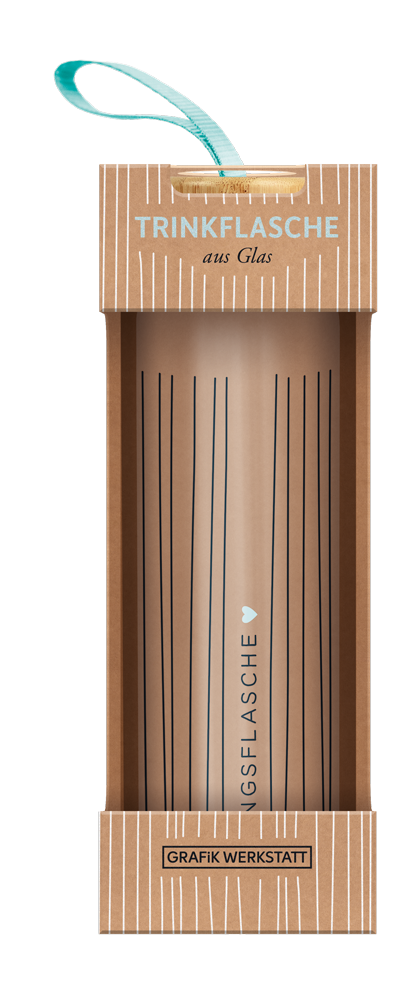 Glas Trinkflasche Lieblingsflasche