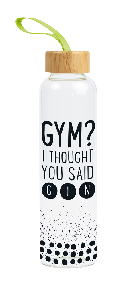 Glas Trinkflasche Gym?