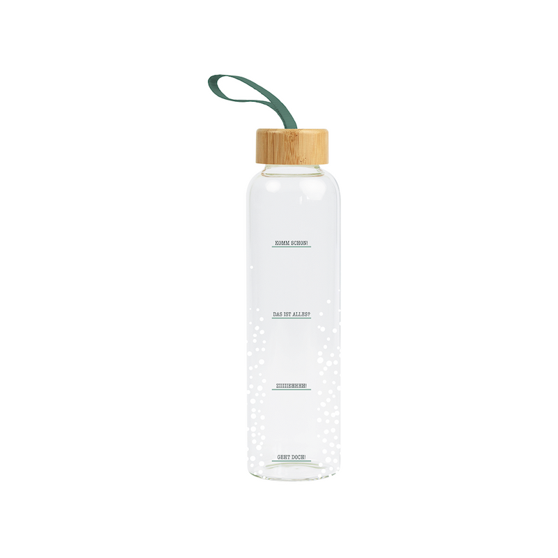 Glas Trinkflasche Männer haben auch Gefühle