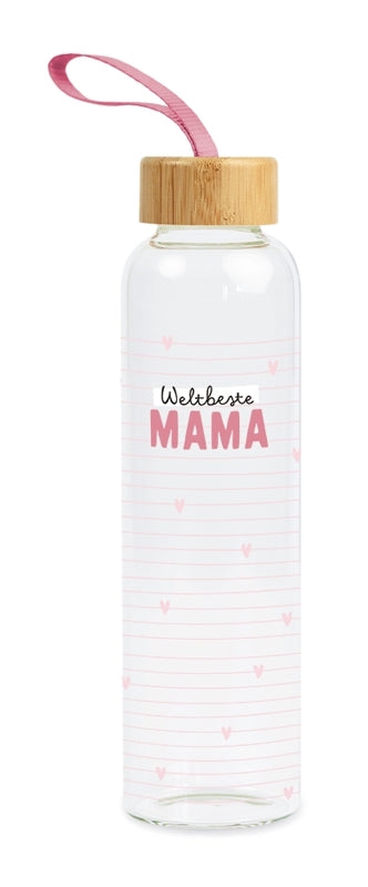 Glas Trinkflasche Weltbeste Mama