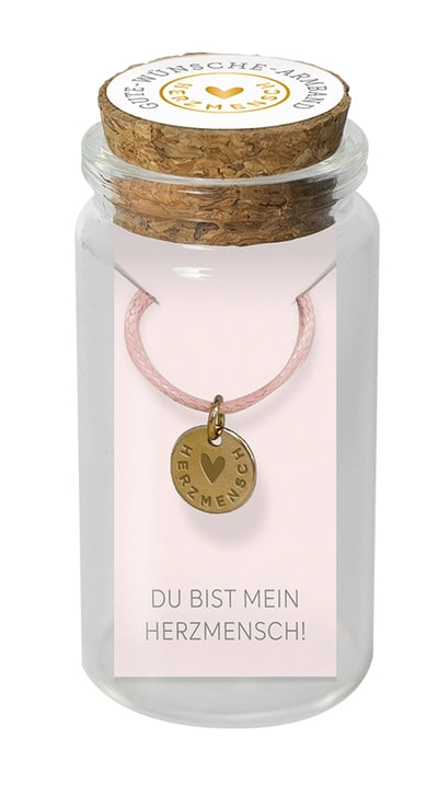 Gute-Wünsche-Armband Herzmensch