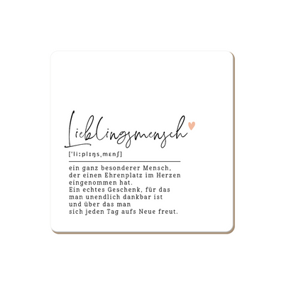 Korkuntersetzer Lieblingsmensch