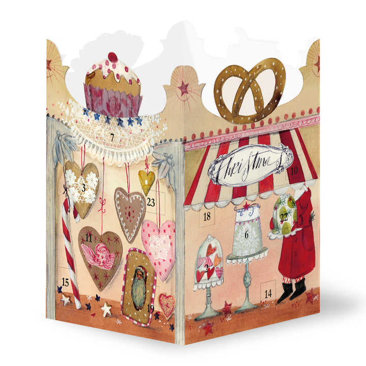 Weihnachts Lichter Post mit Karte und Umschlag Adventskalender Weihnachtsgebäck