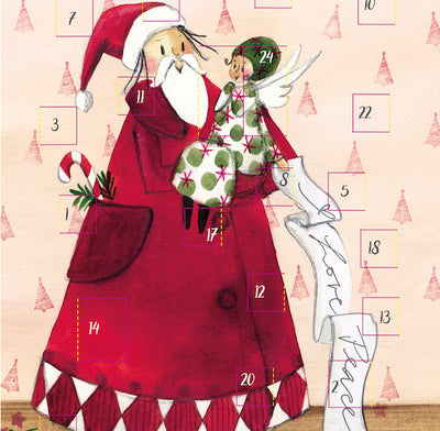 Klappkarte Adventskalender Weihnachtsmann