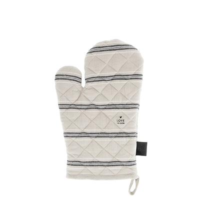 Bastion Collections Ofenhandschuh Love to cook naturfarben