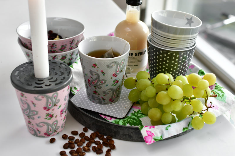 Krasilnikoff Happy Mug Micro Dots anthrazit