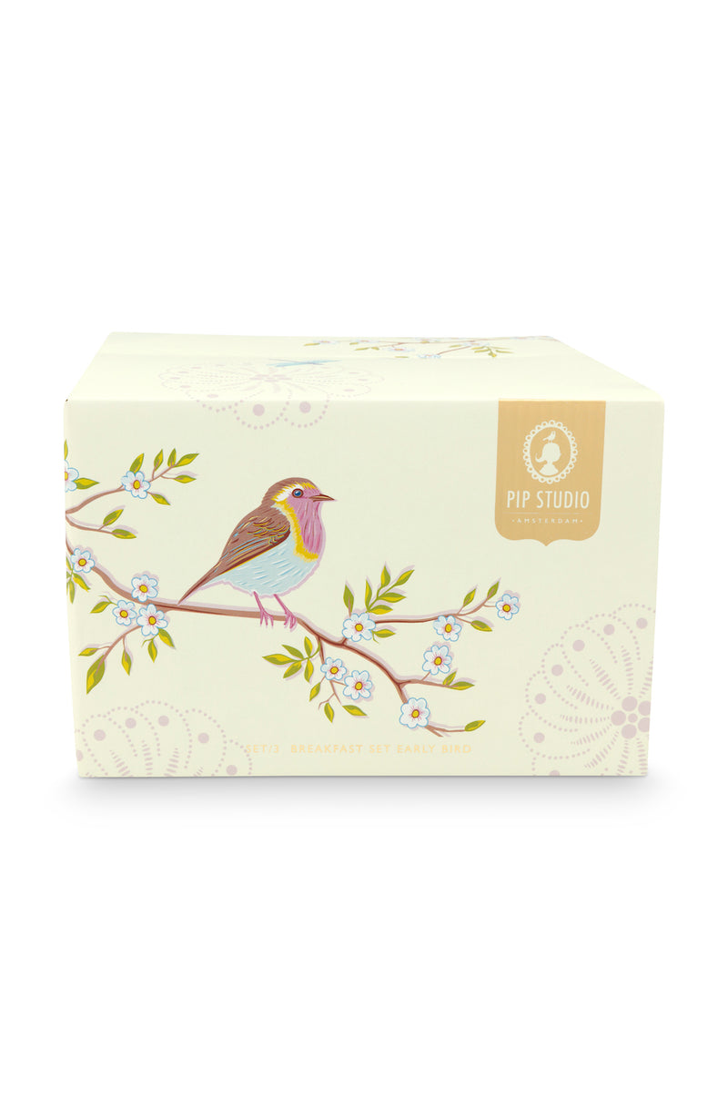 Pip Studio Frühstücksteller Early Bird 2er-Set blau