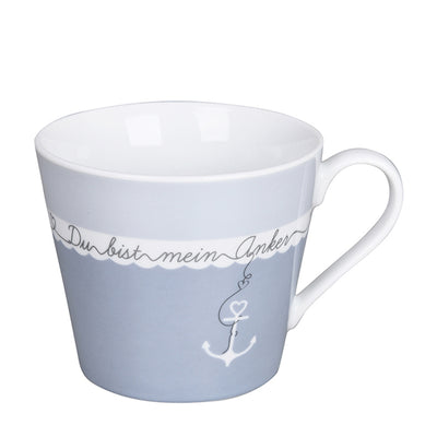 Krasilnikoff Happy Cup Du bist mein Anker Blaugrau