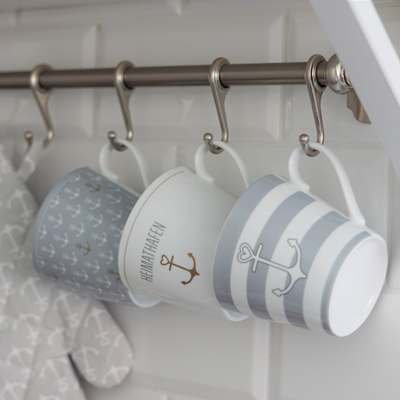 Krasilnikoff Happy Cup Anker Allover Grau