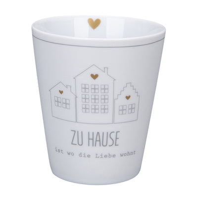 Krasilnikoff Happy Mug Zuhause ist wo die Liebe wohnt