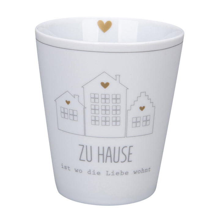 Krasilnikoff Happy Mug Zuhause ist wo die Liebe wohnt
