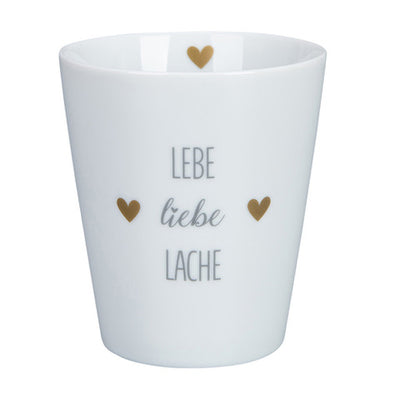 Krasilnikoff Happy Mug Lebe Liebe Lache
