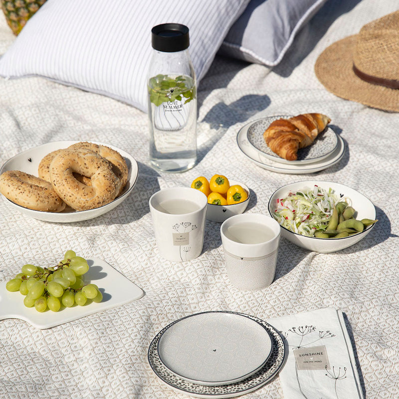 Bastion Collections Dessertteller Wild Flower schwarz