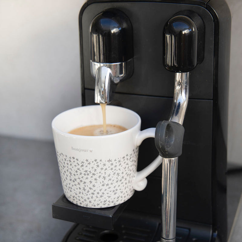 Bastion Collections Tasse Bonjour grau klein