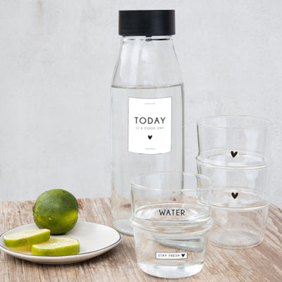 Bastion Collections Wasserglas Make today magical schwarz