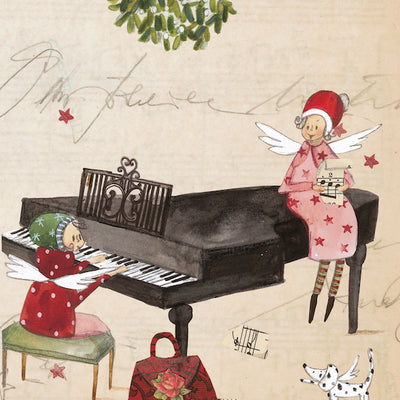 Weihnachtskarte Klavier
