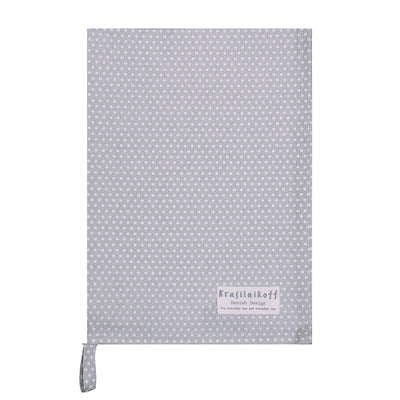 Krasilnikoff Geschirrhandtuch Micro Dots Grau
