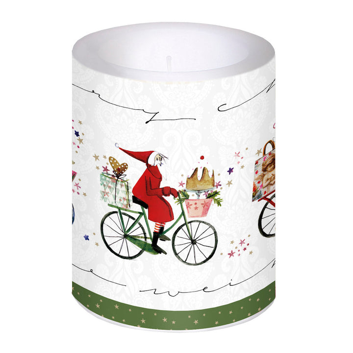 Kerze Weihnachtsfahrrad