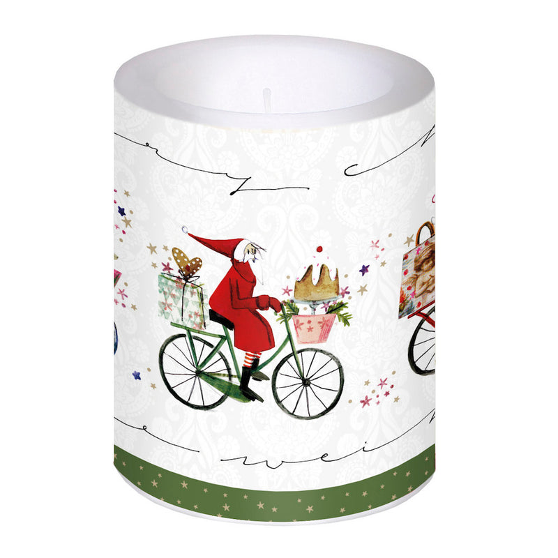 Kerze Weihnachtsfahrrad