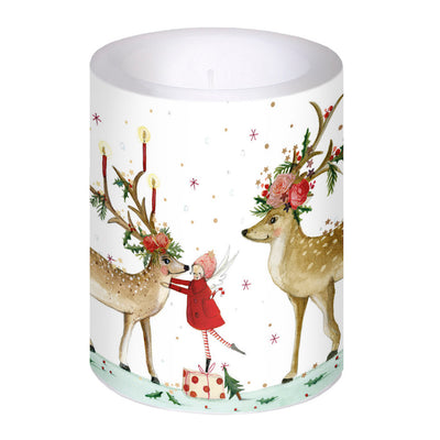 Kerze Weihnachten Rentier