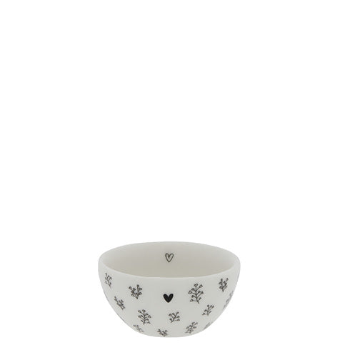 Bastion Collections Schale rund Heartflowers schwarz