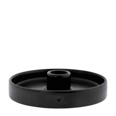 Bastion Collections Kerzenhalter Rund Schwarz Matt