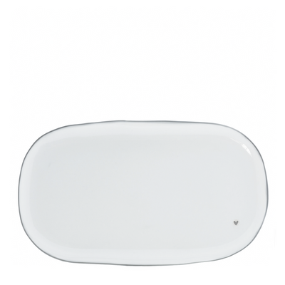 Bastion Collections Platte Oval Herz Grau