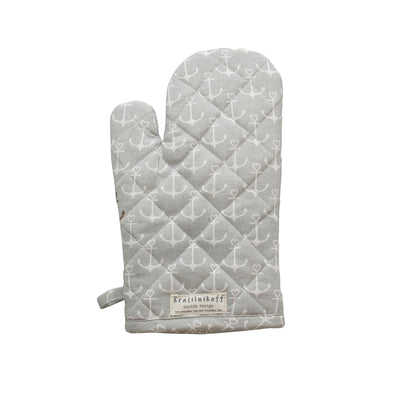 Krasilnikoff Ofenhandschuh Anker Grau