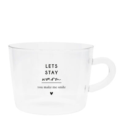 Bastion Collections Teeglas Lets stay warm schwarz