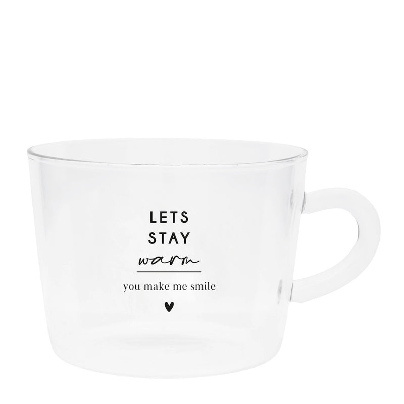 Bastion Collections Teeglas Lets stay warm schwarz