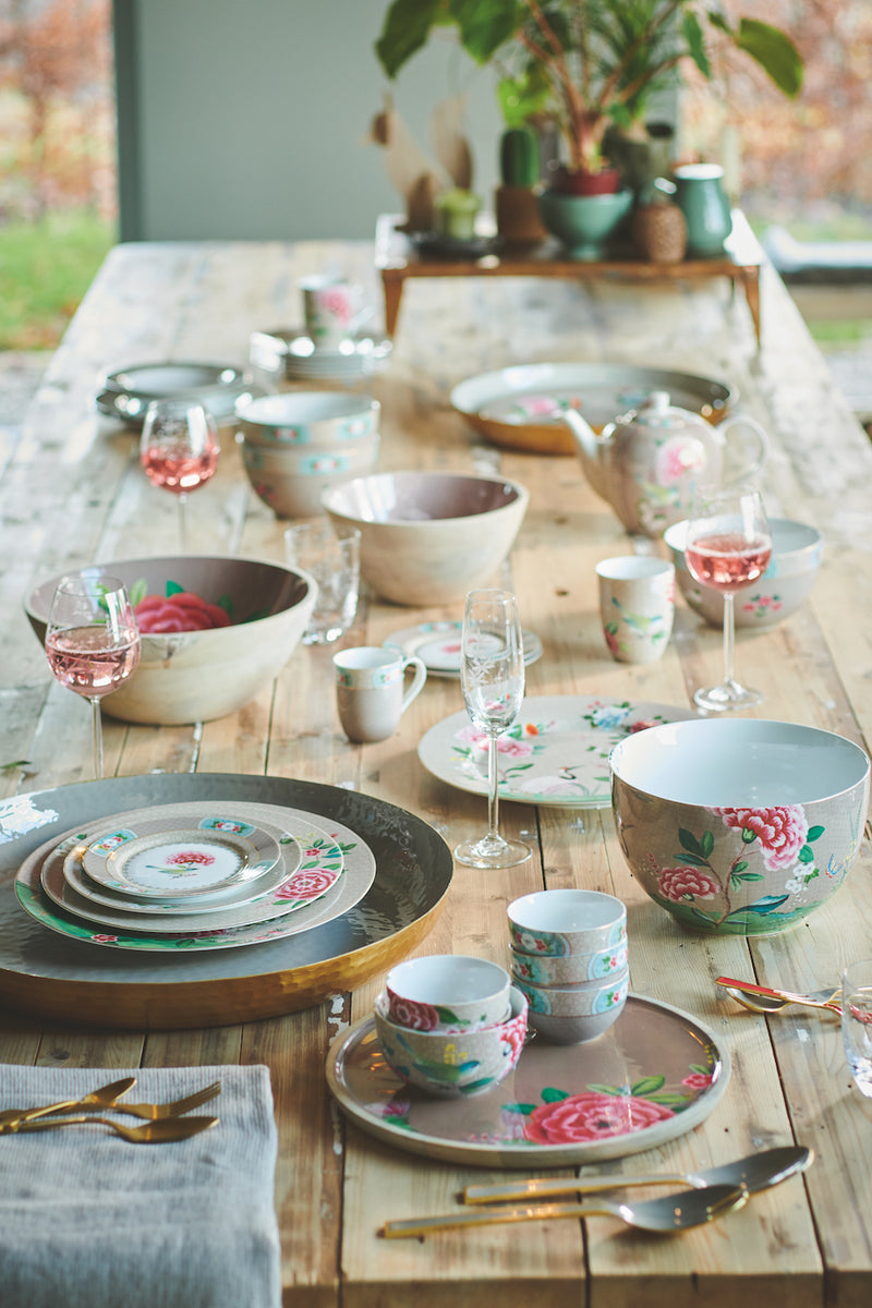 Pip Studio Tassen „Blushing Birds“ 2er-Set khaki klein