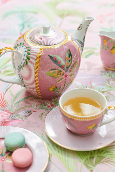 Pip Studio Tasse mit Teller La Majorelle rosa 2er-Set