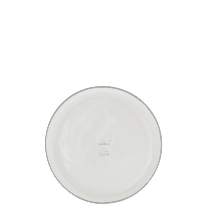 Bastion Collections Kuchenteller Cake is the answer grau