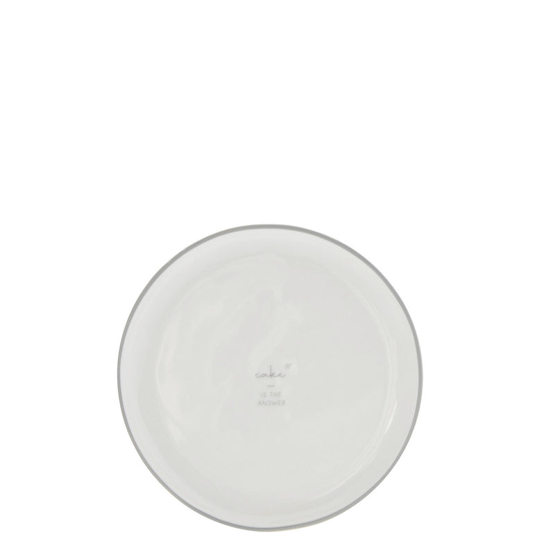 Bastion Collections Kuchenteller Cake is the answer grau