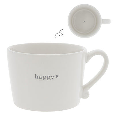 Bastion Collections Tasse Happy grau