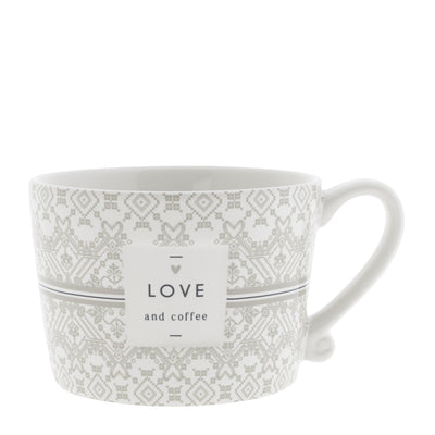 Bastion Collections Tasse Love and Coffee Schwarz