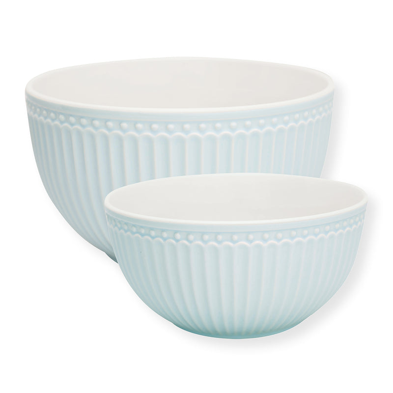 Greengate Servierschalen Alice 2er-Set hellblau