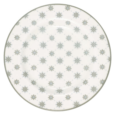 Greengate Dessertteller Laurie hellgrau