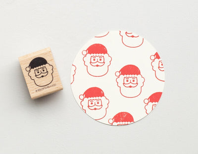 Perlenfischer Stempel Santakopf