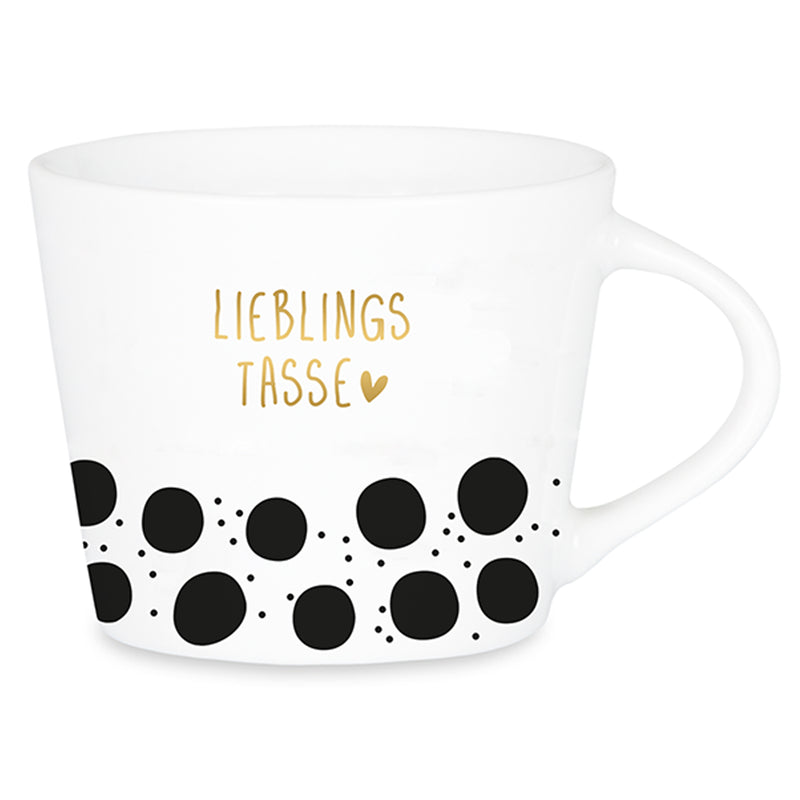 Espresso Tasse Lieblingstasse gepunktet weiß