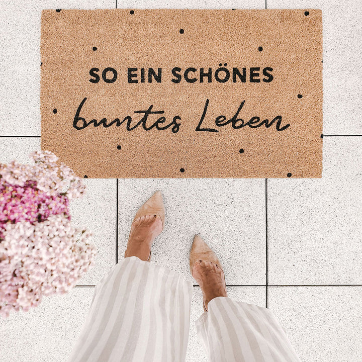Eulenschnitt Kokos Fußmatte Schönes buntes Leben