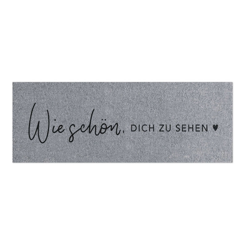 Eulenschnitt Fußmatte Wie schön grau klein