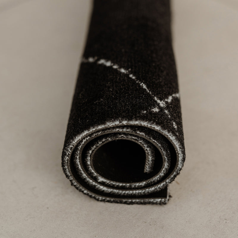 Eulenschnitt waschbare Fußmatte Lines schwarz