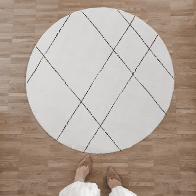 Eulenschnitt Matte Lines cremefarben rund