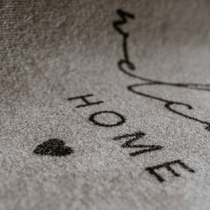 Eulenschnitt Fußmatte Welcome home grau