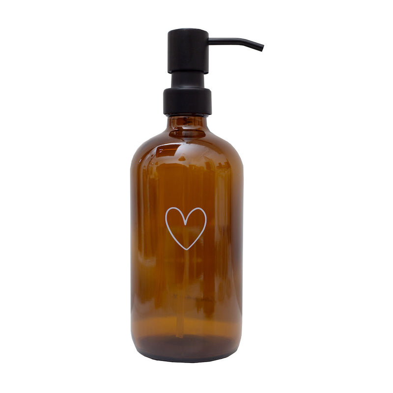 Eulenschnitt Seifenspender Heart Braunglas 500 ml