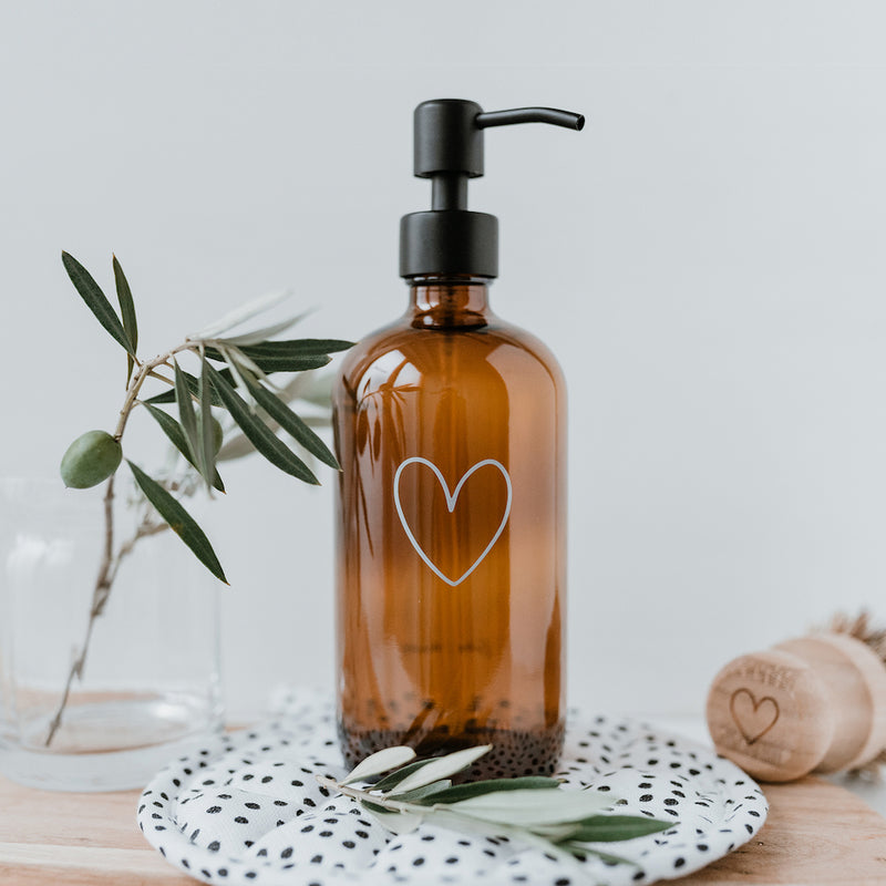 Eulenschnitt Seifenspender Heart Braunglas 500 ml